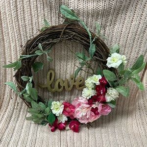 Handmade Pink Love Wreath